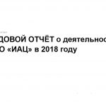 ГОДОВОЙ ОТЧЁТ о деятельности АНО «ИАЦ» в 2018 году