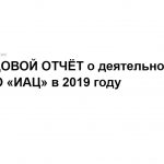 ГОДОВОЙ ОТЧЁТ о деятельности АНО «ИАЦ» в 2019 году